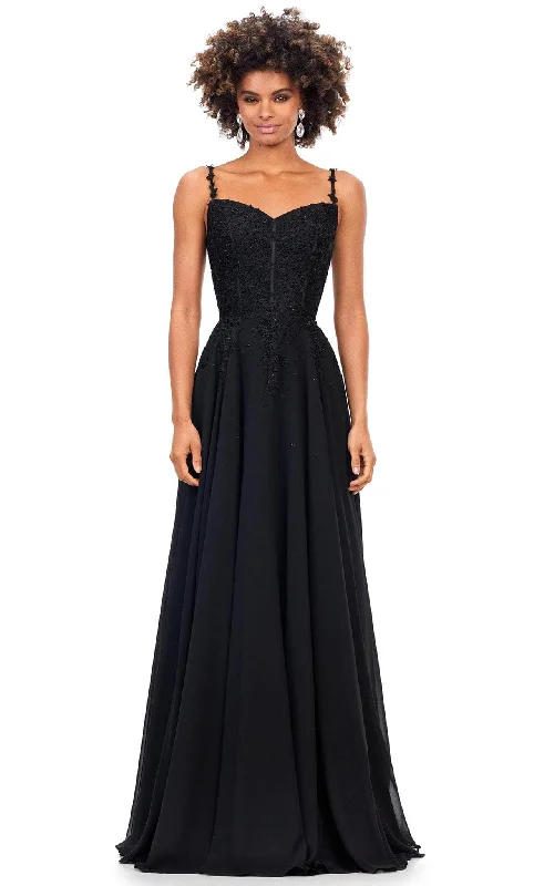 Ashley Lauren 11332 - Sweetheart Lace Appliqued Prom Gown