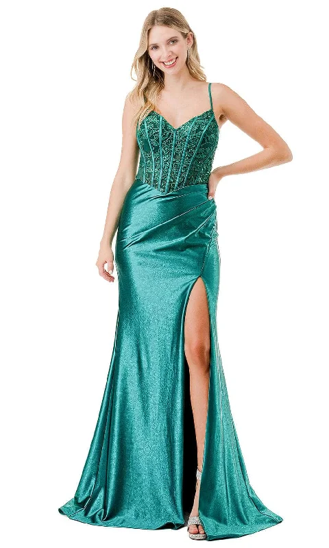 Aspeed Design L2900P - Embroidered Corset Prom Dress