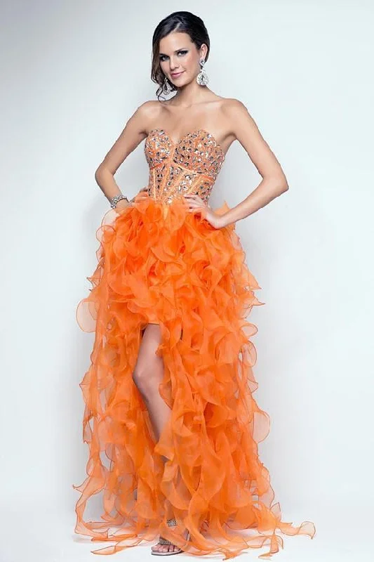Blush by Alexia Designs - 9560SC Corset and Ruffled High Low Dress