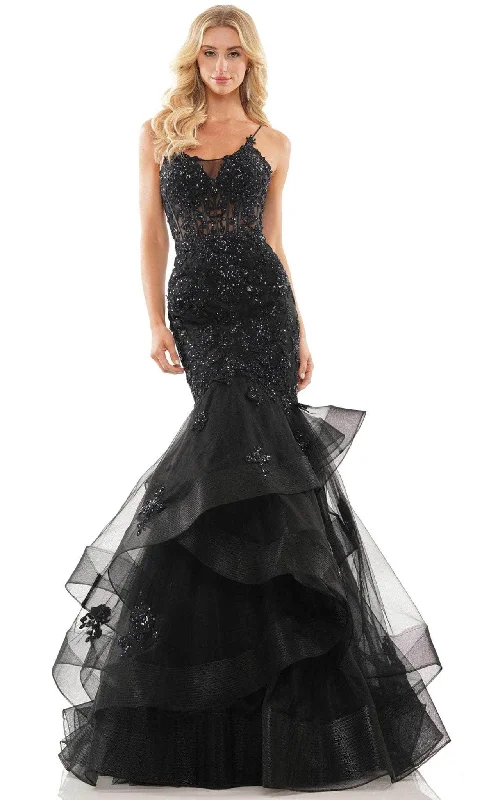 Colors Dress 2899 - Applique Corset Prom Gown