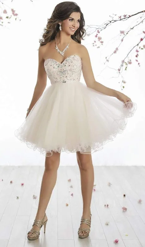 Damas - 52417 Beaded Sweetheart Tulle Cocktail Dress