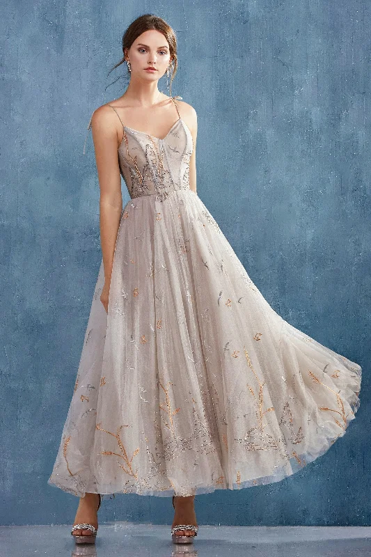 Enchanted Elegance: Embroidered Bird Gown for a Flight of Fancy