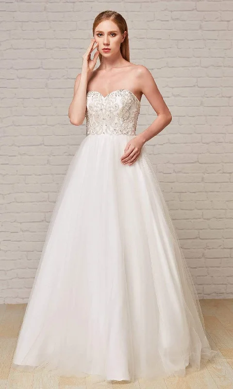J'Adore Dresses - J18030 Strapless A-Line Evening Gown
