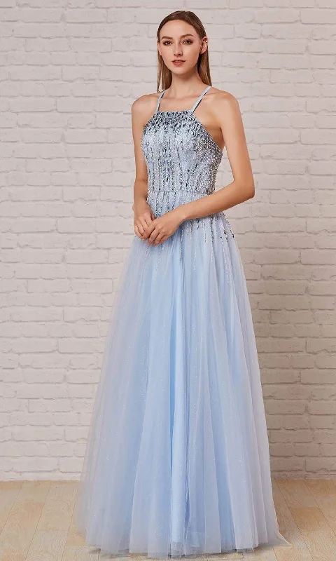 J'Adore Dresses - J18035 Spaghetti Strap Tulle Evening Gown
