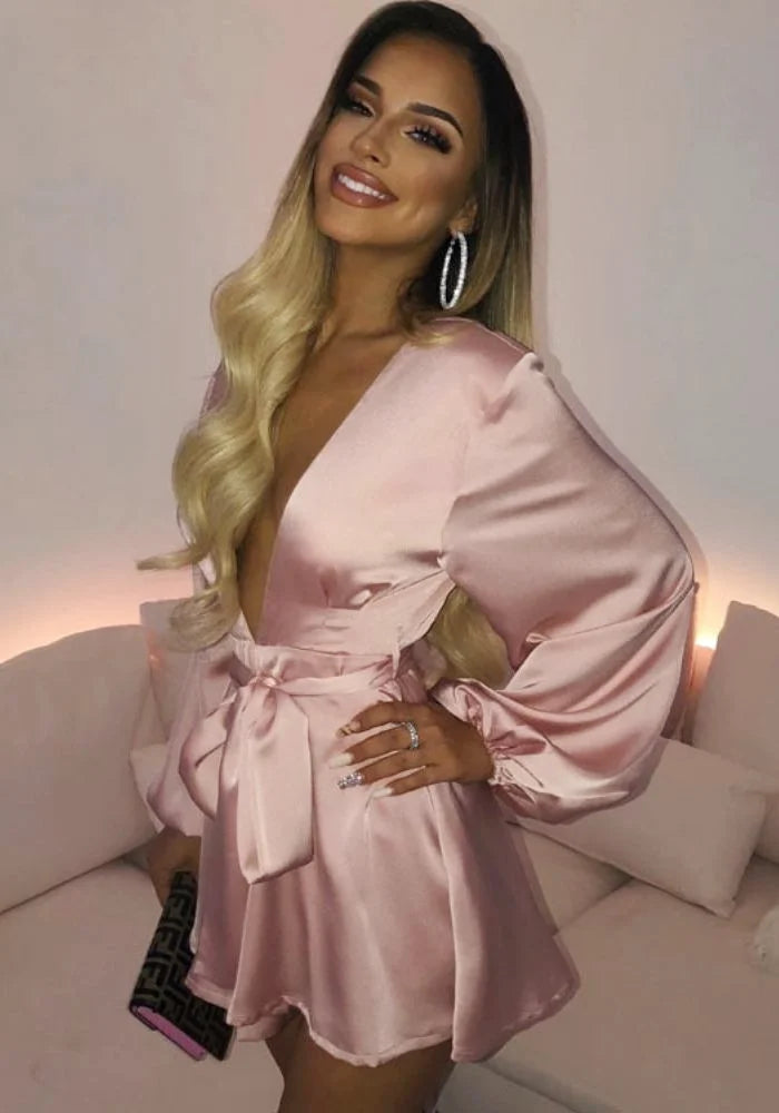 Light Pink Satin Dress