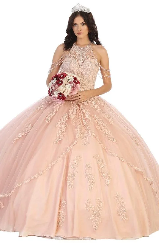 May Queen - LK133 Lace Appliqued Prom Ballgown