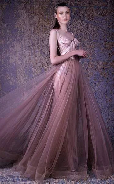 MNM Couture - G1004 Sweetheart See Through Tulle Gown
