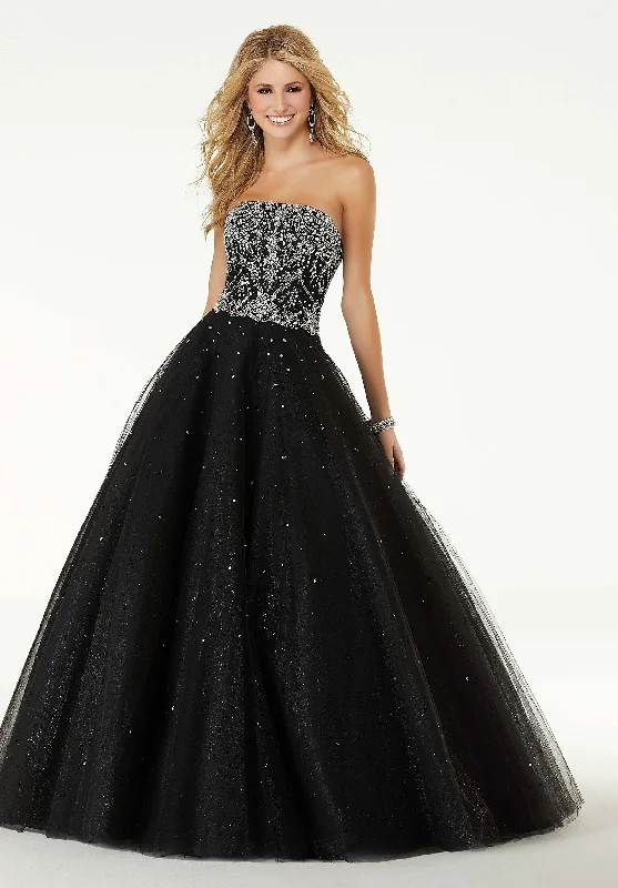 Mori Lee - Embellished Strapless Ballgown 45081