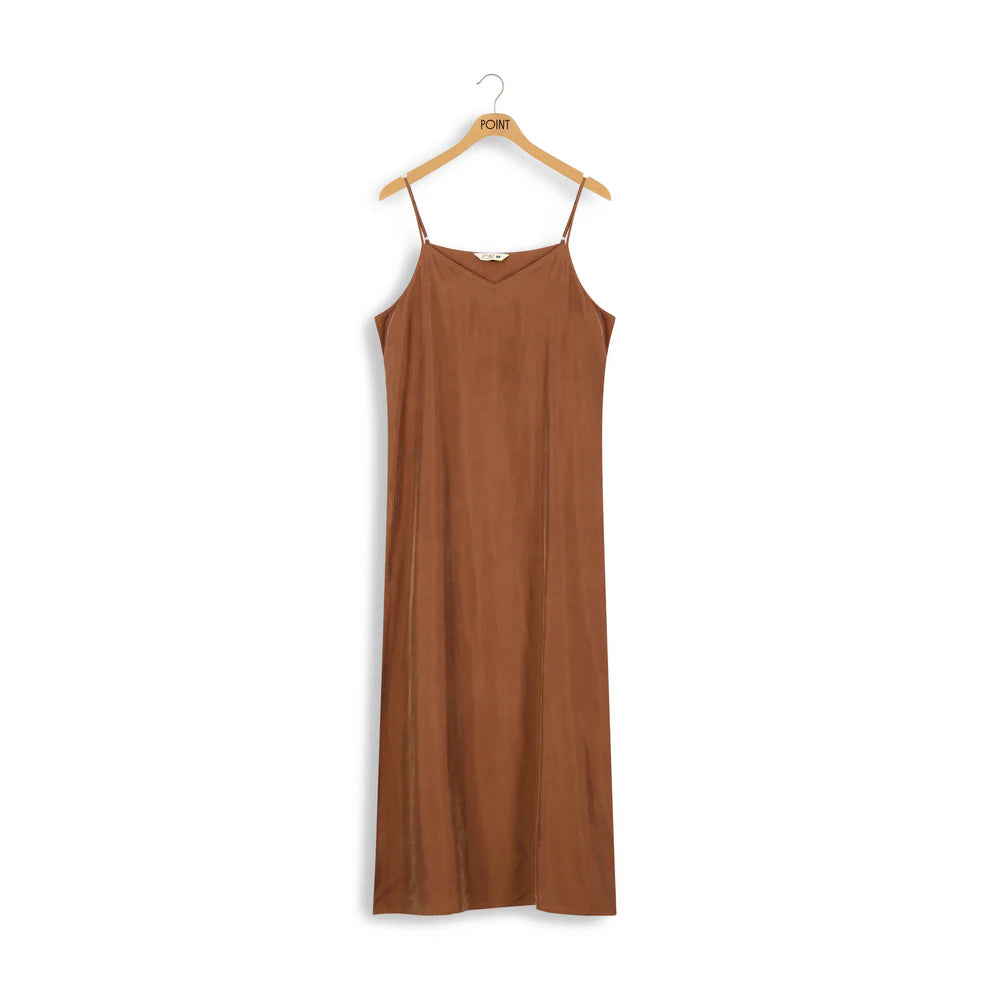 Point Sueded Aline Slip Dress
