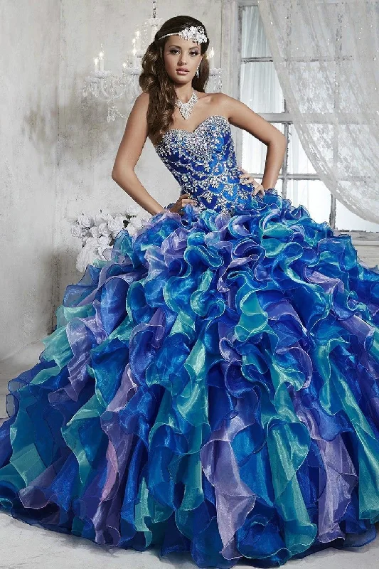 Quinceanera Collection - 26788SC Strapless Ruffled Ballgown