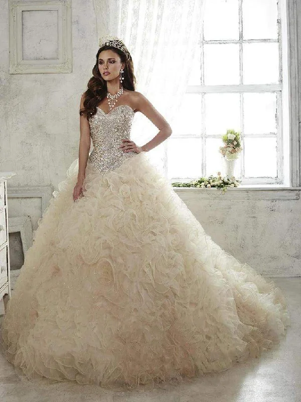 Quinceanera Collection - 26806SC Sweetheart Ruffled Ballgown