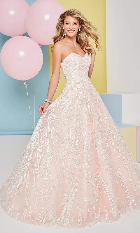 Tiffany Designs - 16474SC Strapless Sequin Tulle Ballgown