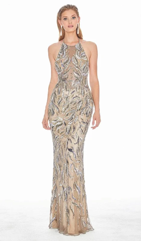 Ashley Lauren - Ornate Halter Sheath Evening Dress 1563 Tunics Favorite customer