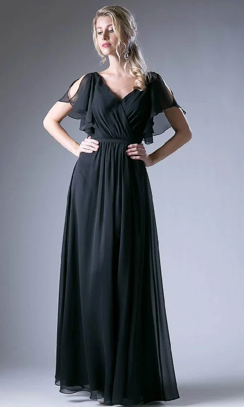 Cinderella Divine 13034 - V-Neck Angel Sleeves Evening Dress Tunics Designer luxury