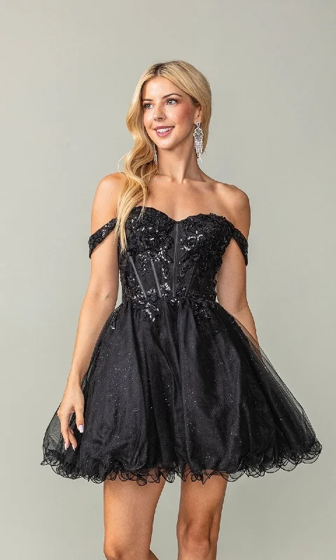 Dancing Queen Short Party Dress 3383 Glittery Long Formal