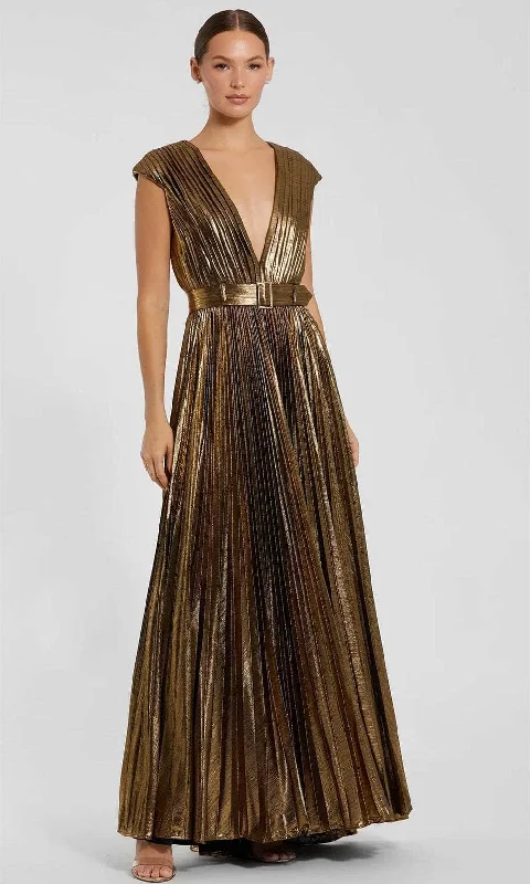 Ieena Duggal 27215 - Pleated Bodice Metallic Evening Dress Tunics Essential wardrobe