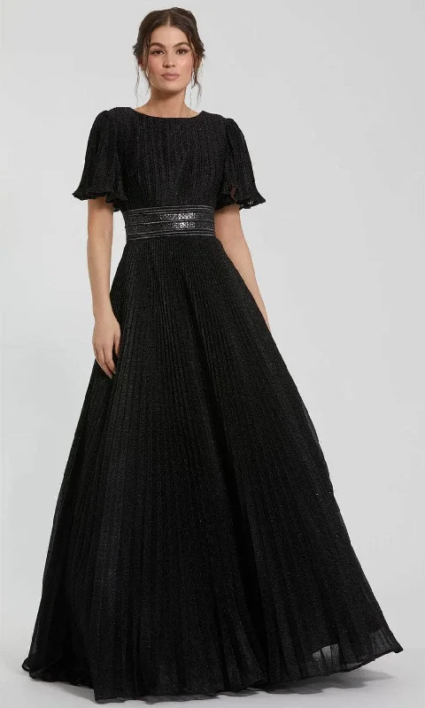 Ieena Duggal 30776 - Pleated Bodice Flutter Sleeve Evening Dress Tunics Cozy soft