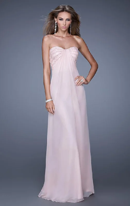 La Femme - 20850SC Embellished Strapless Evening Dress - 1 pc Blush In Size 10 Available Tunics New arrival