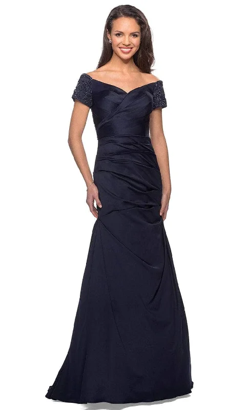 La Femme 25996SC - Pleated Ornate Evening Dress Tunics Spring floral