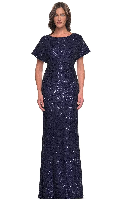 La Femme 30885 - Dolman Sleeve Sequin Evening Dress Tunics Lace romantic