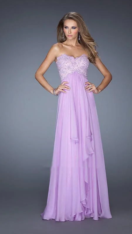 La Femme Jeweled Lace Empire Evening Dress Tunics Vintage classic