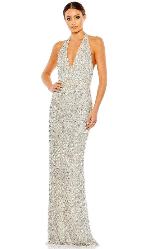 Mac Duggal 5678 - Halter Lattice Evening Dress Lace Sexy Club