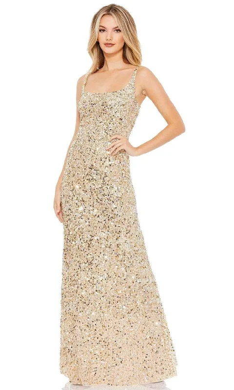 Mac Duggal - Sleeveless Sequin Evening Dress 10705 - 1 pc Gold In Size 2 Available Tunics Office stylish