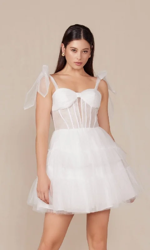 Nox Anabel Short Party Dress y858w Pleated Skirt Elegant