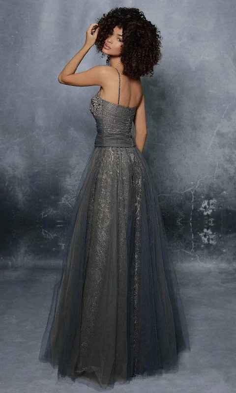Tarik Ediz - Sweetheart Tulle Evening Dress 96002  - 1 pc Navy/Ice Blue in Size 2 Available Tunics Top Casual