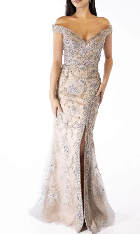 Terani Couture 232E1206 - Beaded Lace Sweetheart Evening Dress Chiffon Maxi Beach